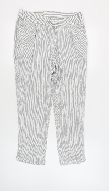 Womens UK Size 12 Marks and Spencer Relaxed Fit CasualTravel Multicoloured Trous