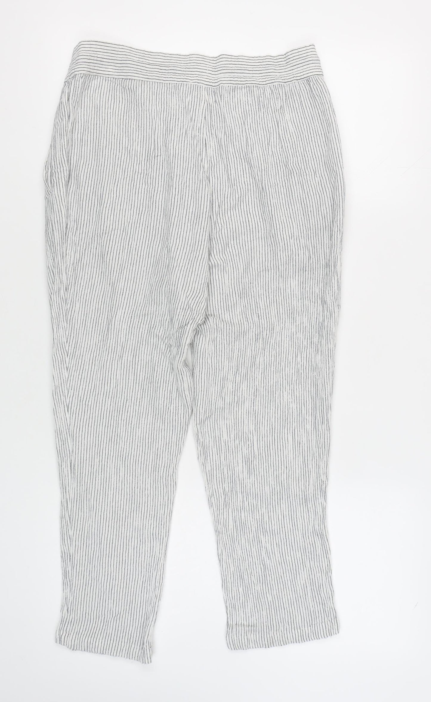 Womens UK Size 12 Marks and Spencer Relaxed Fit CasualTravel Multicoloured Trous