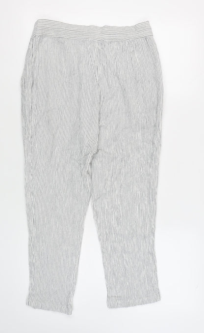 Womens UK Size 12 Marks and Spencer Relaxed Fit CasualTravel Multicoloured Trous