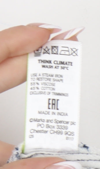 Womens UK Size 12 Marks and Spencer Relaxed Fit CasualTravel Multicoloured Trous