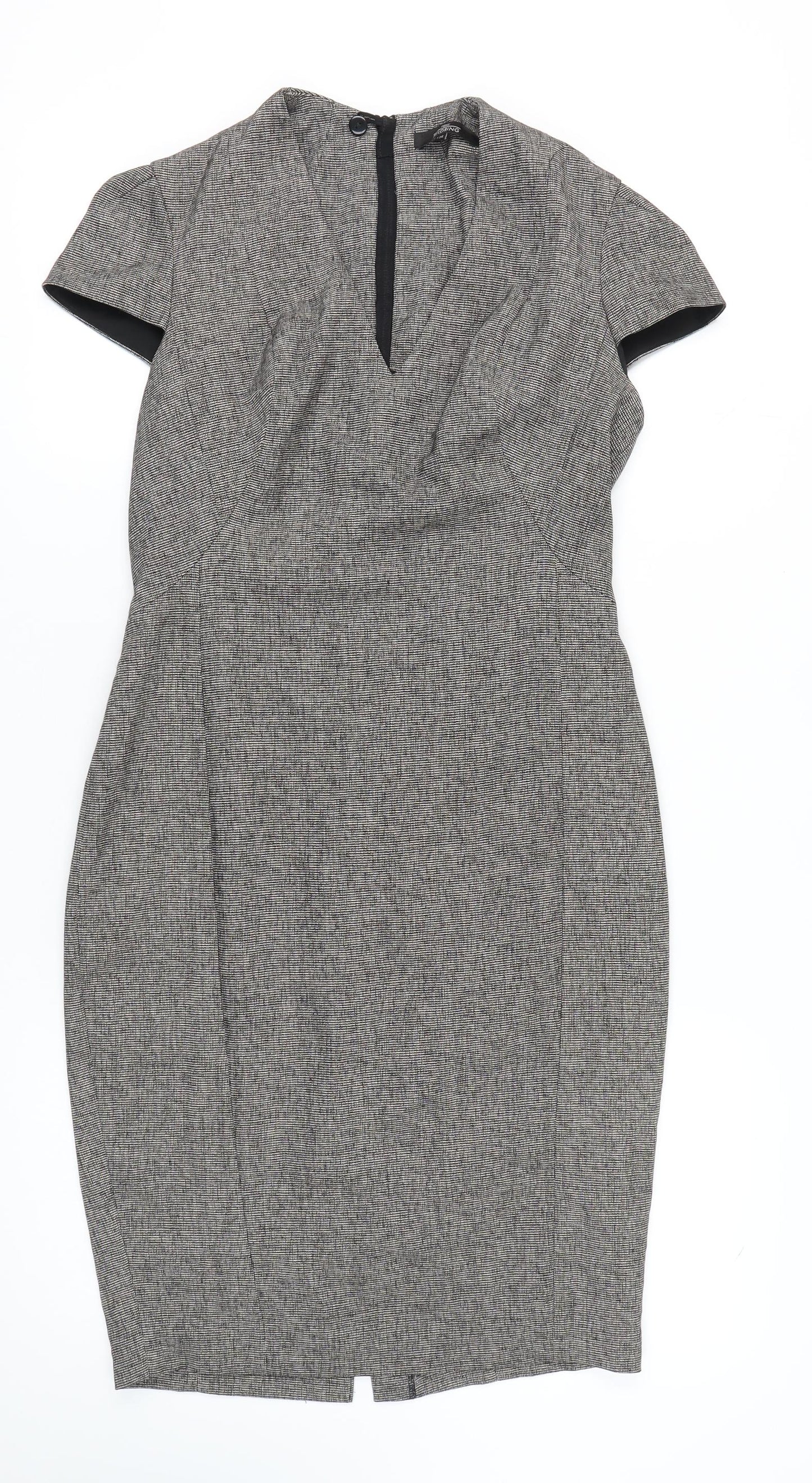 Next Women's Grey Sheath Dress, Size 12, Business Style