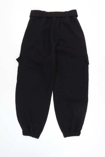Bershka Women’s Black Cargo Trousers Size 10