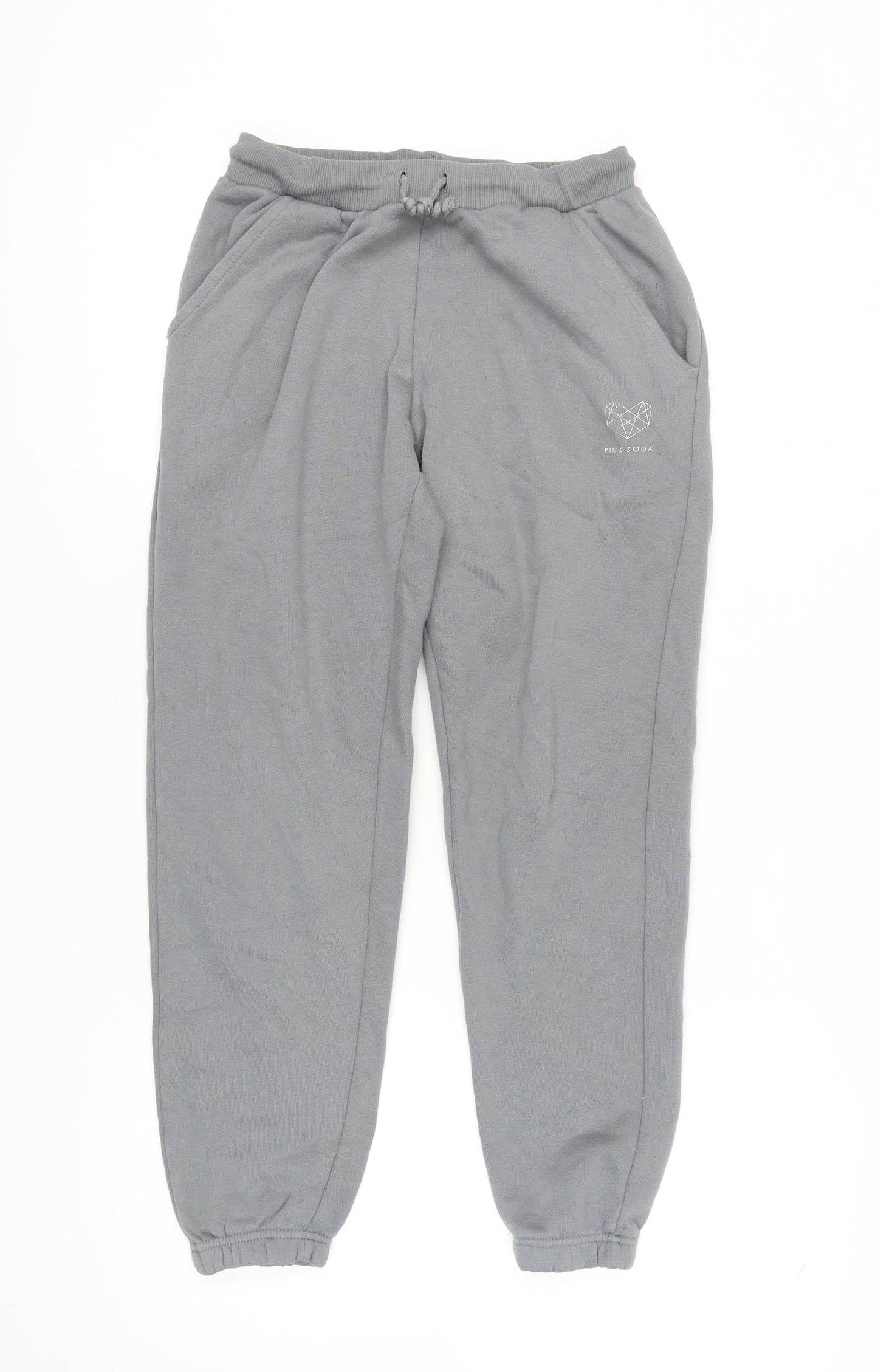 Pink Soda Sport Women's Grey Jogger Trousers Size 8