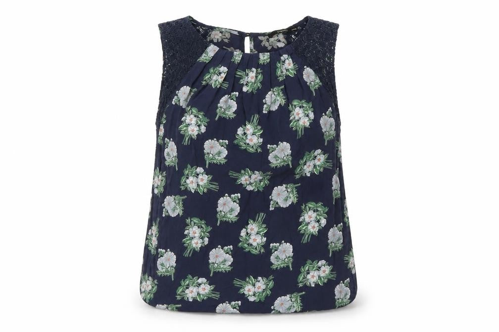 Womens UK Size 8 Oasis Blue Basic Blouse