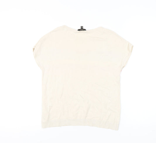 Womens UK Size 6 Lipsy Beige Pullover Jumper