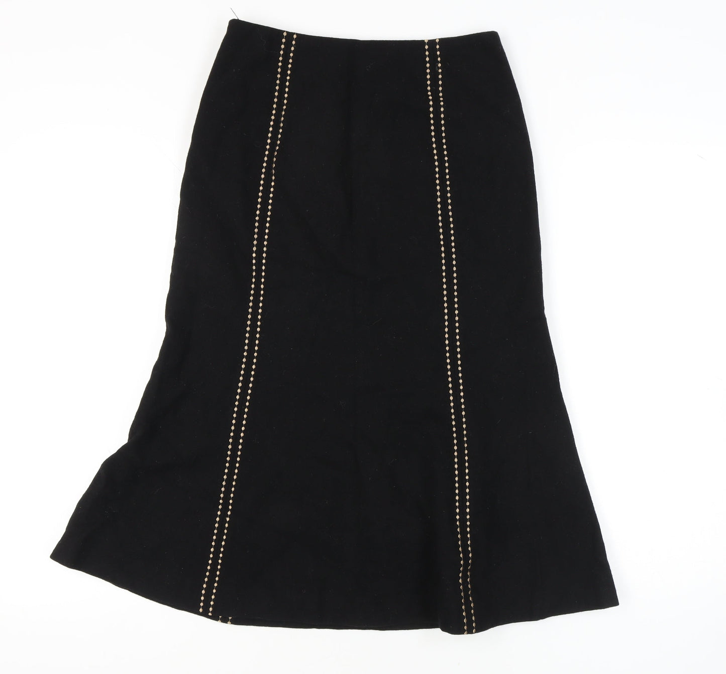 CC Women's Black Petite Skirt with Button Accents