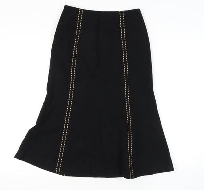 CC Women's Black Petite Skirt with Button Accents