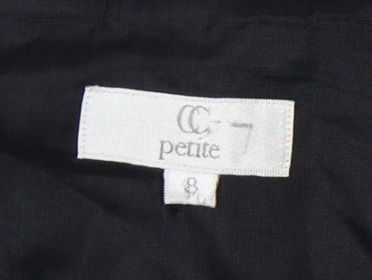 CC Women's Black Petite Skirt with Button Accents