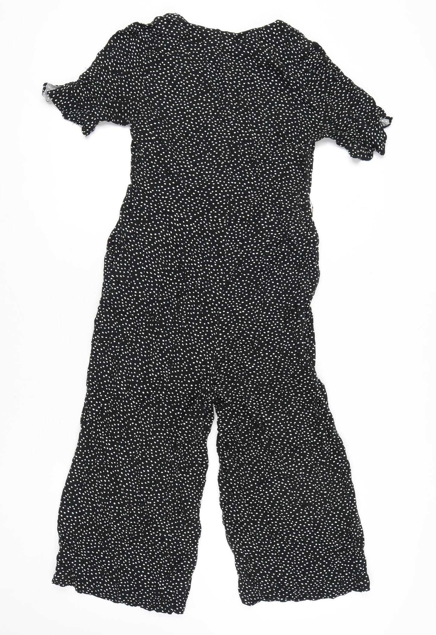 Oasis Women's Black Polka Dot Jumpsuit Size 10