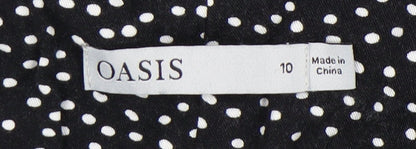 Oasis Women's Black Polka Dot Jumpsuit Size 10