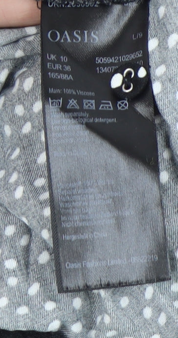 Oasis Women's Black Polka Dot Jumpsuit Size 10