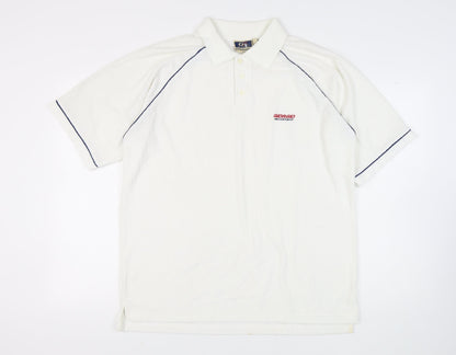 Giorgio Men’s White Polo Shirt L Short Sleeve Collared