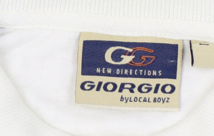 Giorgio Men’s White Polo Shirt L Short Sleeve Collared
