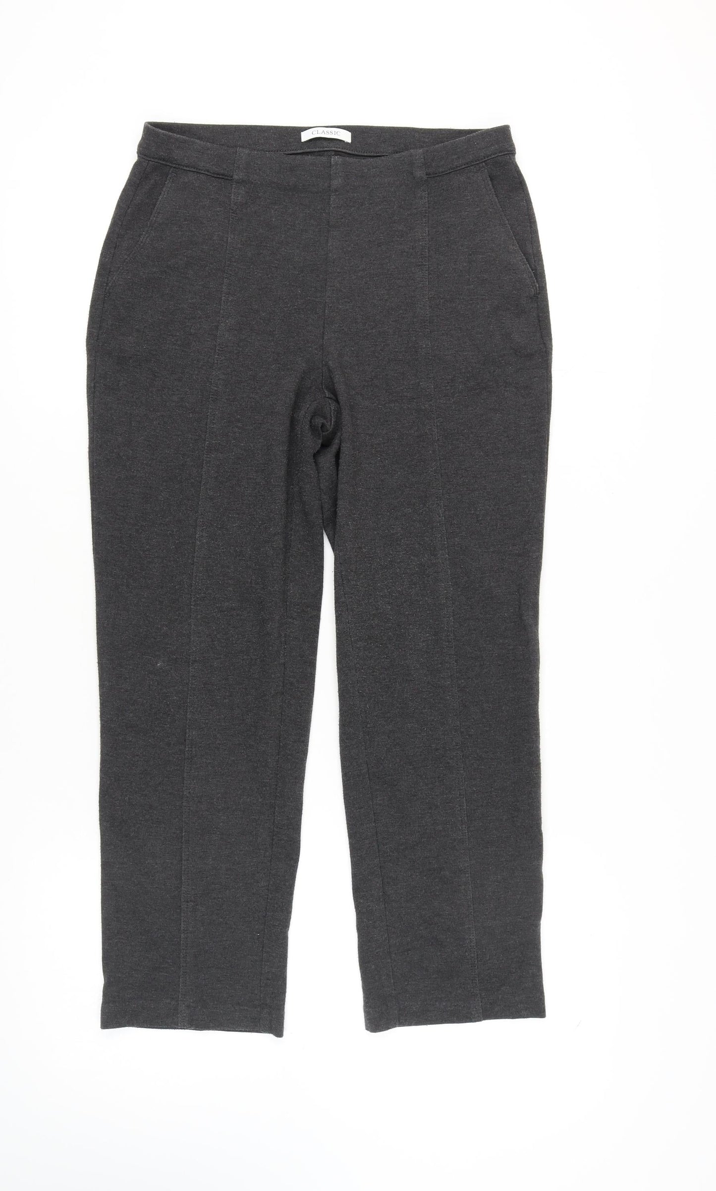 Womens UK Size 12 Marks and Spencer Regular Fit Casual Workwear Black Trousers
