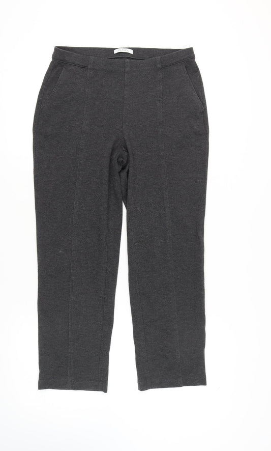 Womens UK Size 12 Marks and Spencer Regular Fit Casual Workwear Black Trousers