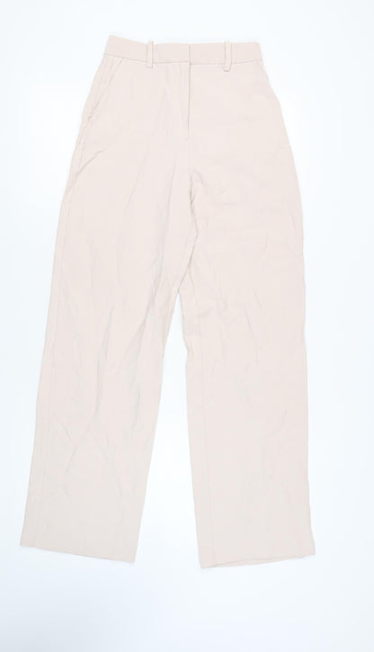 Zara Women's Beige Trousers XS Viscose Blend Casual