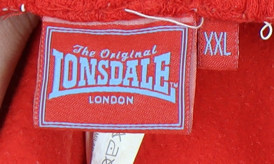 Lonsdale Men's Red Joggers 2XL with Logo