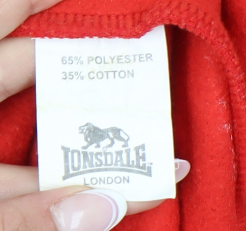 Lonsdale Men's Red Joggers 2XL with Logo