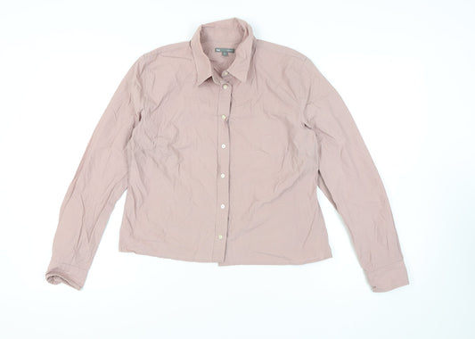 Gap Women's Pink Button-Up Shirt, L, Casual
