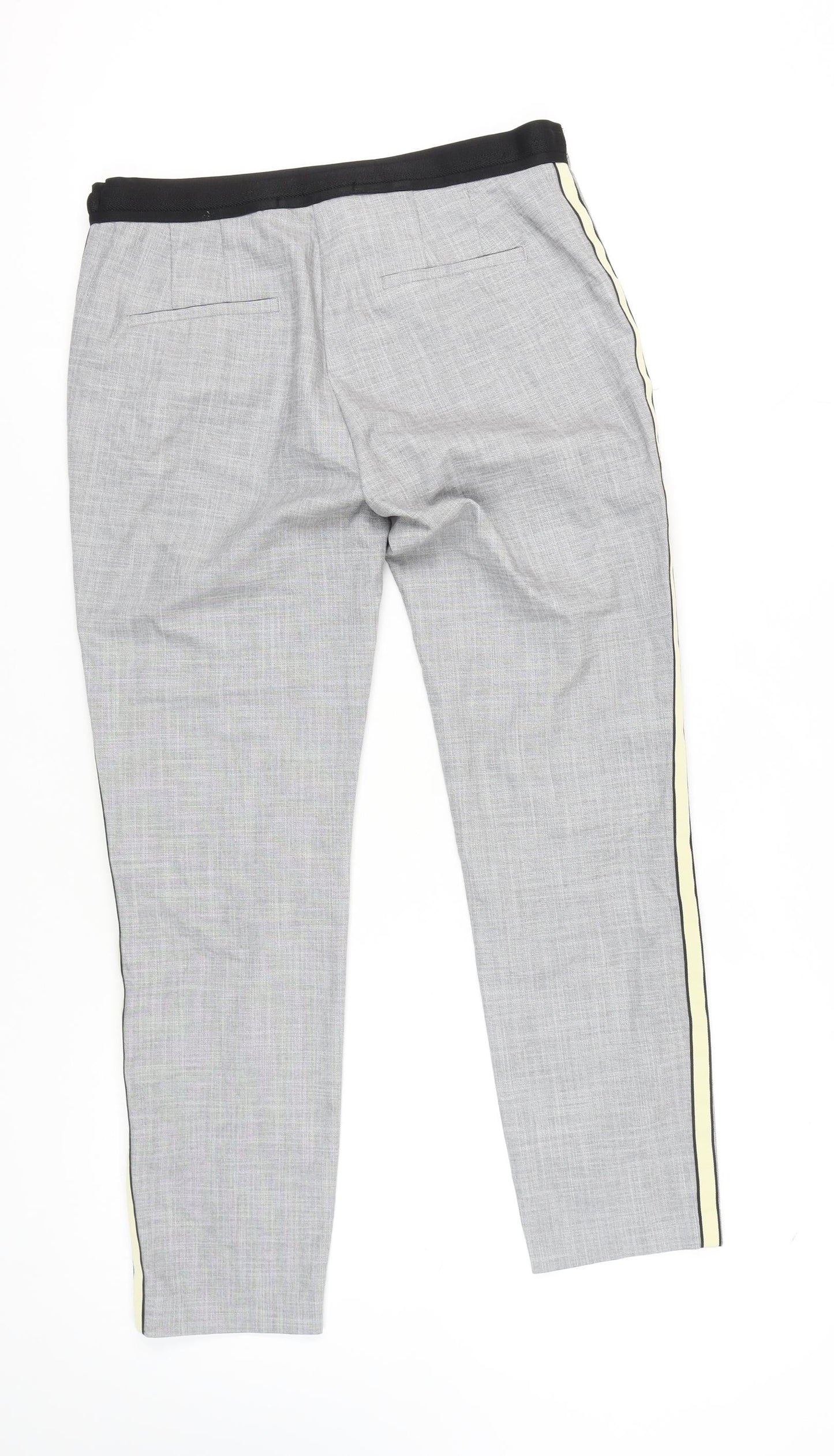 Womens UK Size M Zara Regular Fit Casual Workwear Grey Trousers
