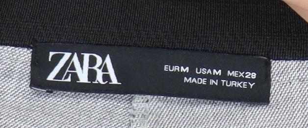 Womens UK Size M Zara Regular Fit Casual Workwear Grey Trousers
