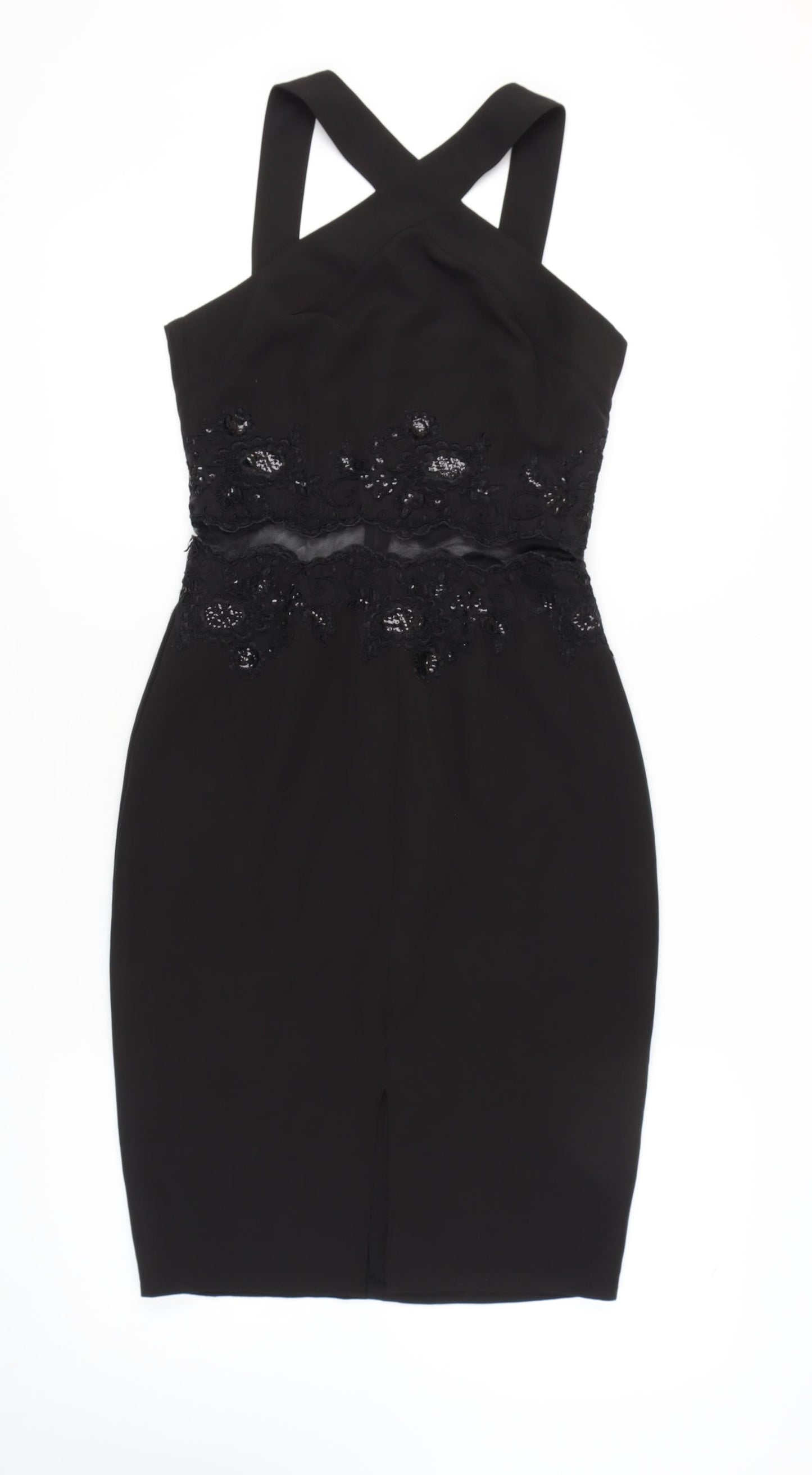 Little Mistress Black Women's Size 10 Lace Accents Dress