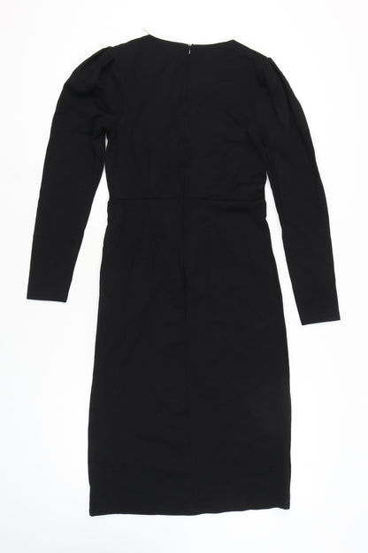 Iris & Ink Women’s Black Dress UK 12 Long Sleeve