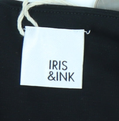 Iris & Ink Women’s Black Dress UK 12 Long Sleeve