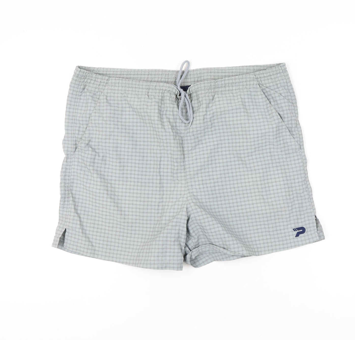 Patrick Men's Grey Check Swim Shorts L