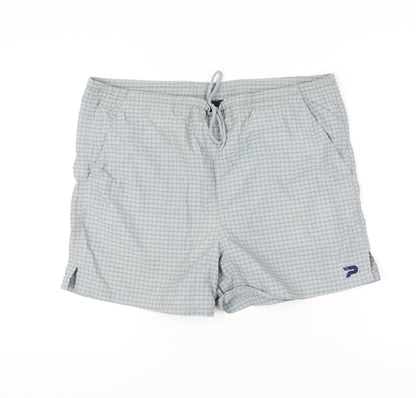 Patrick Men's Grey Check Swim Shorts L