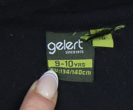 Gelert Boys' Black Fleece Jacket, Size 9-10, Full Zip Casual