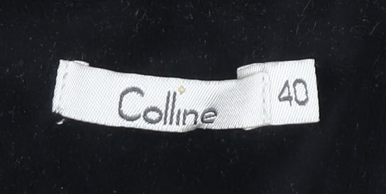 Colline Women's Black Parka Coat with Fur Trim Size 12