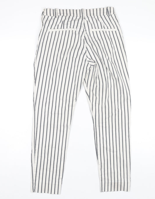 Womens UK Size 12 H&M Regular Fit Casual White Trousers