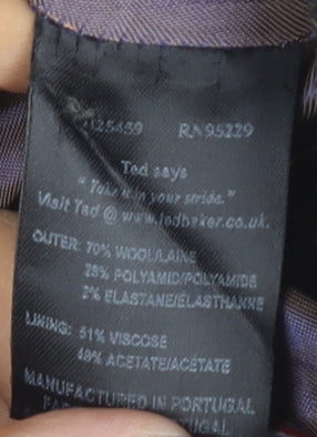 Ted Baker Women's Grey Herringbone Trousers Size 6