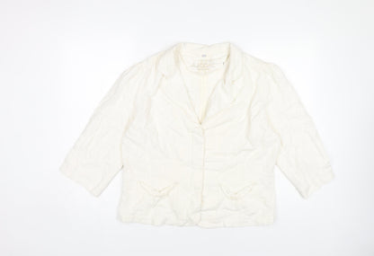 Womens UK Size 18 Evie White Basic Jacket