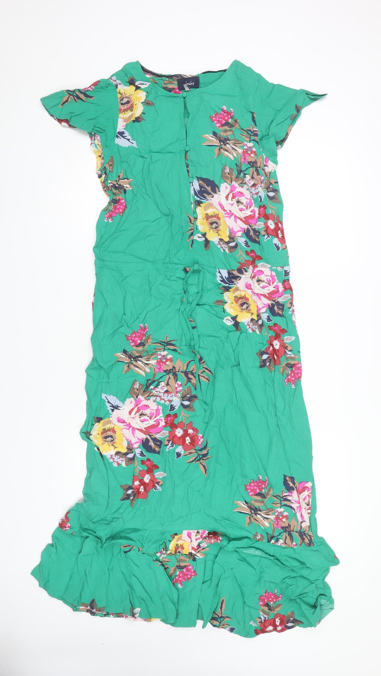 Joules Women’s Green Floral Dress Size 6