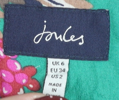Joules Women’s Green Floral Dress Size 6