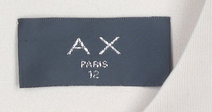 AX Paris Women's Beige Sleeveless Dress, Size 12