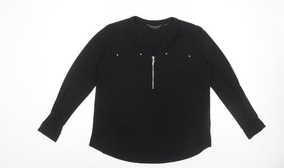 Womens UK Size 12 Dorothy Perkins Black  Blouse