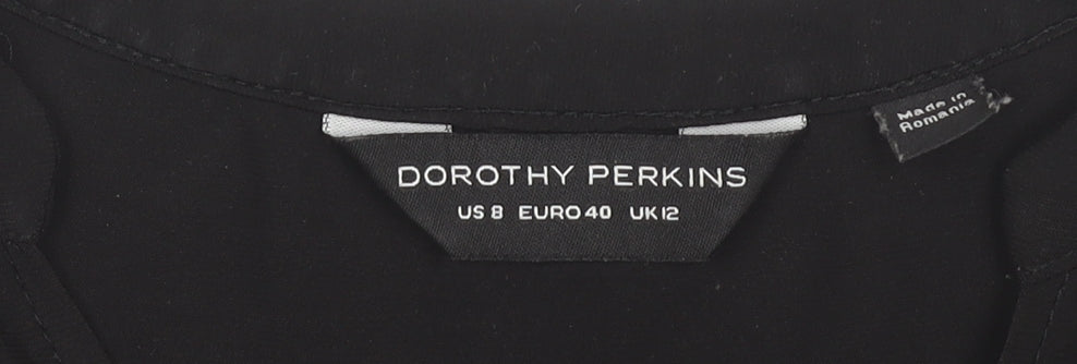 Womens UK Size 12 Dorothy Perkins Black  Blouse