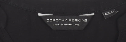 Womens UK Size 12 Dorothy Perkins Black  Blouse