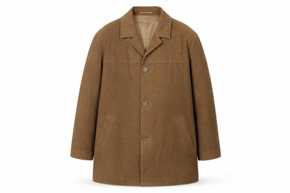 Butler & Webb XL Men's Brown Cotton Overcoat