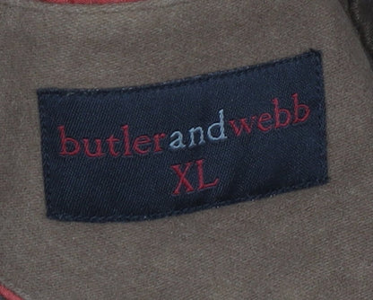 Mens UK Size XL Butler and Webb Brown Overcoat