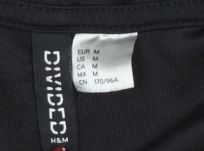 H&M Women's Black Velvet Full Zip Hoodie M