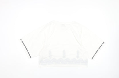 Womens UK Size S Zara White Basic T-Shirt