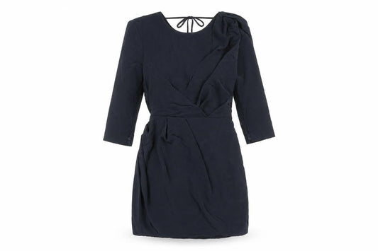Front view of ASOS Women's Black Dress, size 12, Scoop Neck