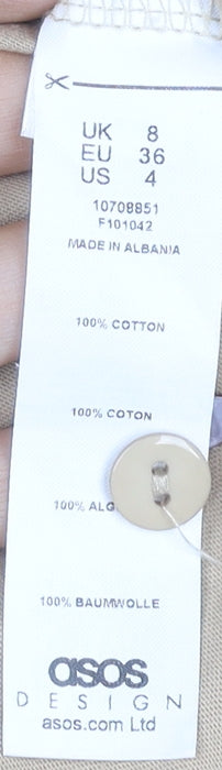 ASOS DESIGN Beige 8 A-Line Women's Casual Dress