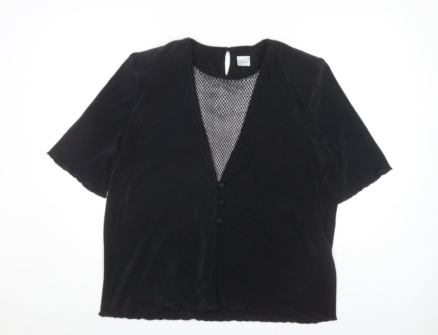 Womens UK Size 18 Canda Black  Blouse