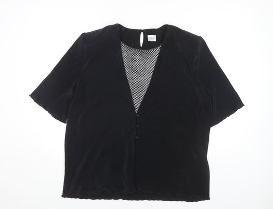 Womens UK Size 18 Canda Black  Blouse