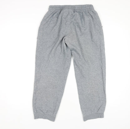 Nike Boys Grey Jogger Trousers Size L Casual Cotton